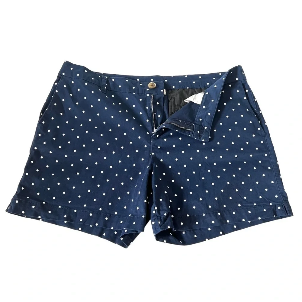 Style & Co Navy Blue Polka Dot 5” Casual Shorts Women’s 16 - Picture 5 of 7